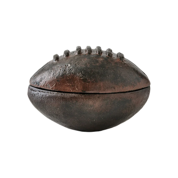 Jan Barboglio Iron Football Box w/Leather Insert
